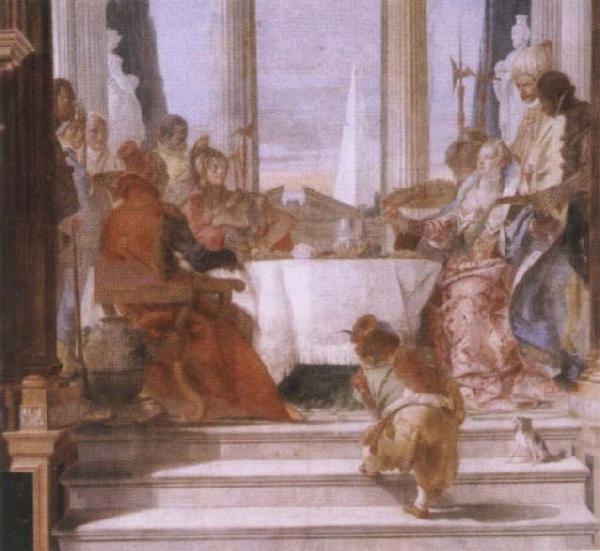 Giambattista Tiepolo The banquet of the Klleopatra